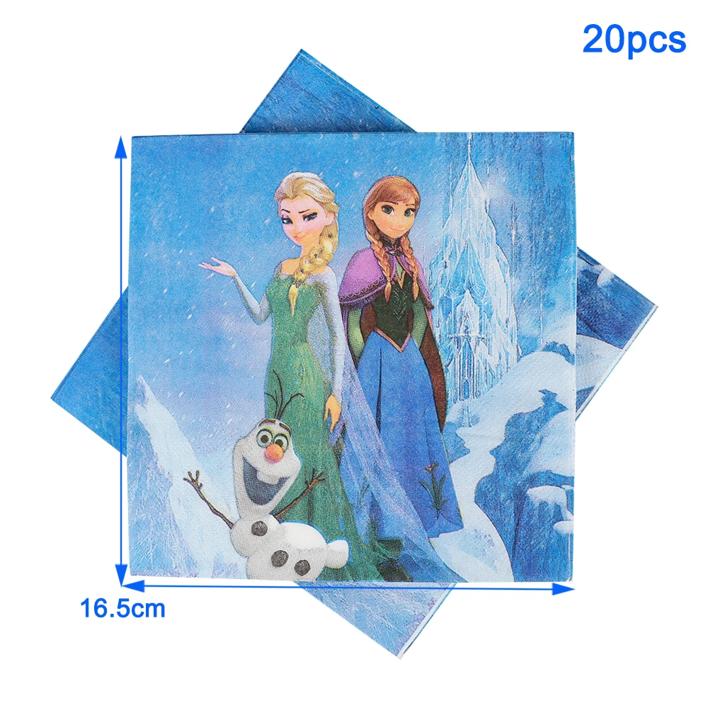 glow in the dark party decorations Hot Disney Frozen Anna And Elsa Princess Birthday Party Decorations Kids Girls Cartoon Disposable Tableware Baby Shower Supplies Recordable Talking Button 20 Seconds Multicolor Plastic 
