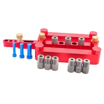 

6/8/10mm Woodworking Self-centering Doweling Jig Positioner Dowel Hole Drilling Guide Locator Tool _WK