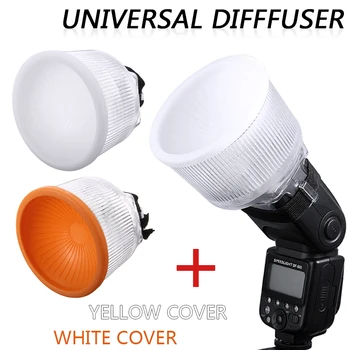 

New Arrival Camera Lambency Flash Diffuser Reflector With Dome Cover Set Cloud White Universal