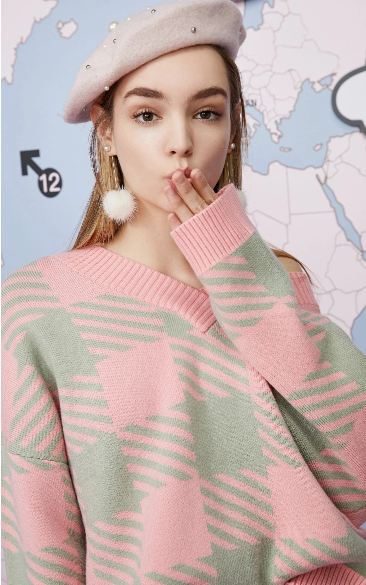 Vero Moda женский свободный крой ассорти цветов плед пуловер свитер вязаный Топ | 319313541