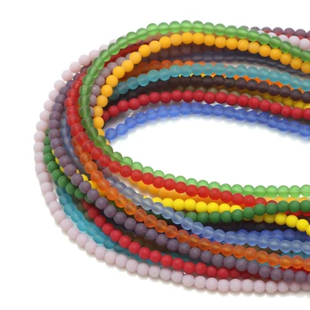 

1450pcs Glass Frosted Beads With Hole 2mm Light Ball Small Spacer Loose Beads Crystals For Handicrafts Accessories Wholesale