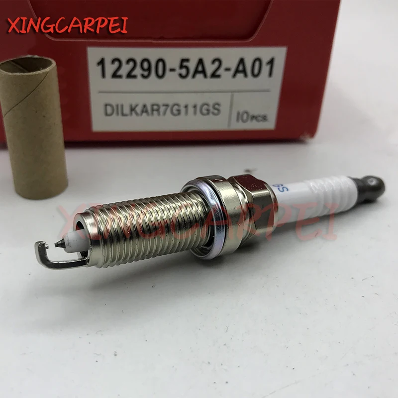 10 шт. DILKAR7G-11GS 12290-5A2-A01 двойная иридиевая Свеча зажигания подходит для Honda Accord Civic Acura
