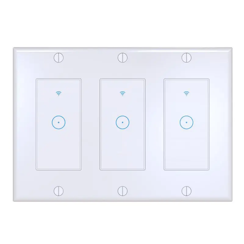

1/2/3 Gang Smart Home WiFi Touch Light Wall Switch Panel For Alexa / Google APP