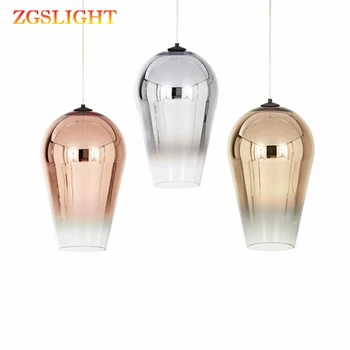 

Modern gradient Fade Lamp Glass Pendant Lights Led Hanging Lamp Loft Industrial Home Decor for Living Room Fixtures