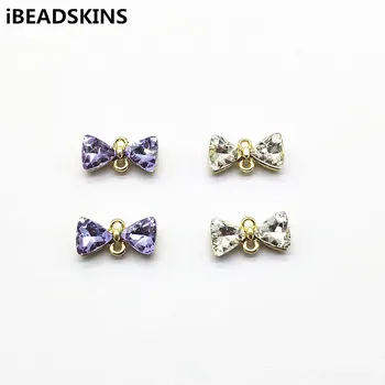 

New arrival! 17x8mm 50pcs Bow shape Rhinestone charm for Jewelry Findings/Earrings DIY parts,Jewelry Findings & Components