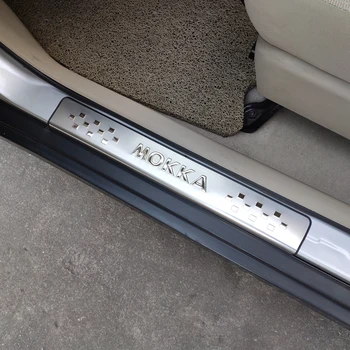 

For Opel Vauxhall Mokka Door Sill Plates Car Accessories Styling Stainless Steel Protector Guard Auto Styling Sticker 2013 2019