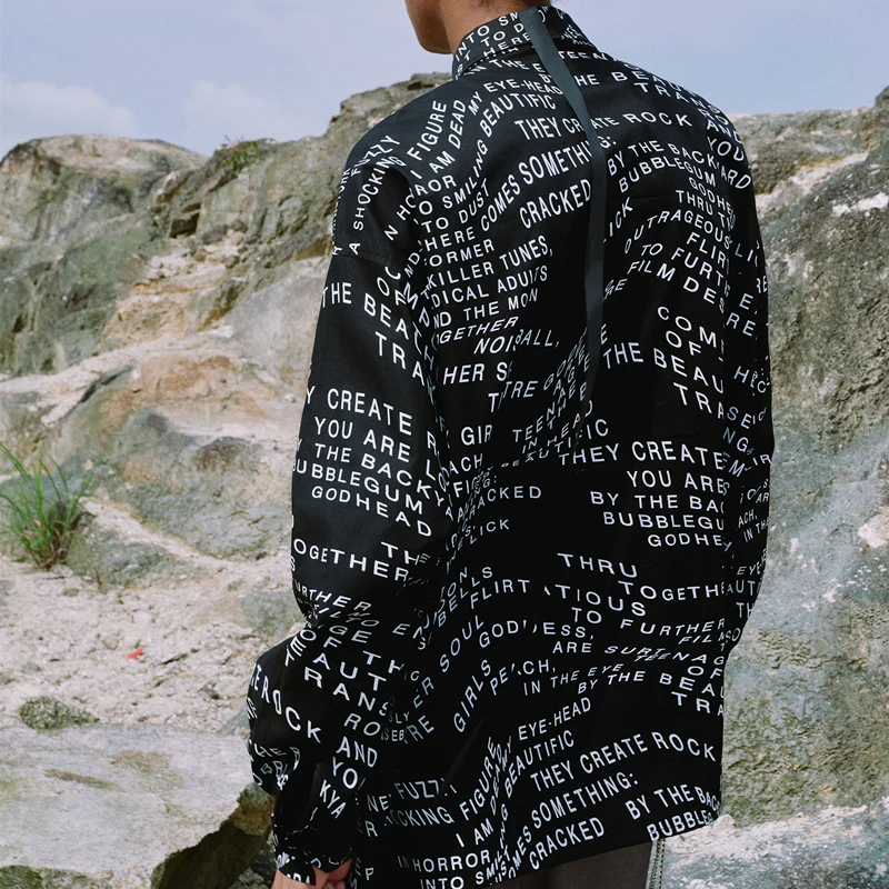 Cooo Coll мужские и женские рубашки с длинным рукавом streetweear kanye west 19FW полный harajuku топы рубашка черная Повседневная хлопковая рубашка с принтом