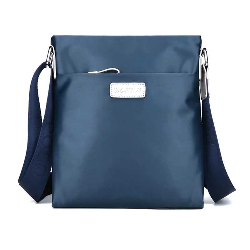 Мужская портативная квадратная одноцветная сумка на плечо из мягкого нейлона, мужская сумка-мессенджер - Цвет: Blue