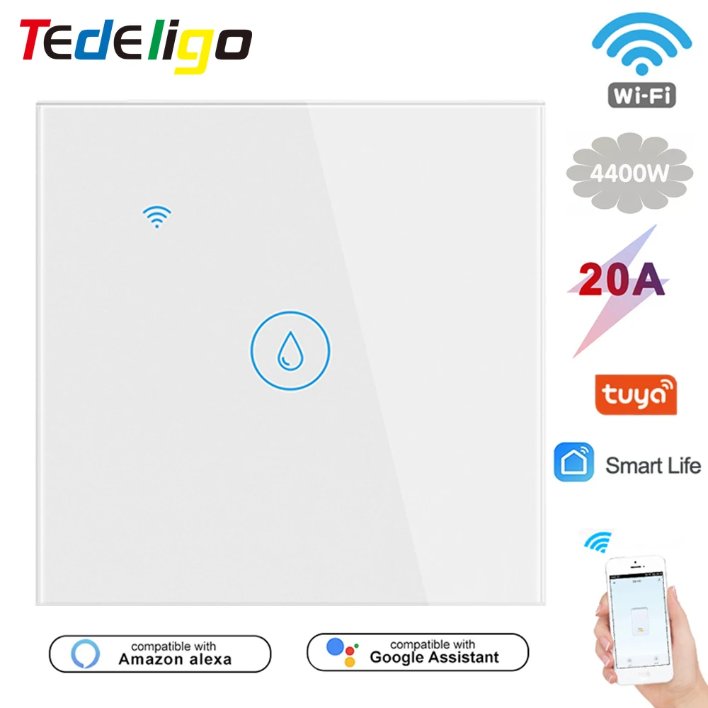 Переключатель для водонагревателя Tuya Smart Life с Wi-Fi настенный сенсорный