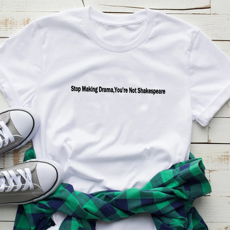 Stop-Making-Drama-You-Are-Not-Shakespeare-Unisix-Grunge-Aesthetic-Yellow-T-Shirt-Women-Cotton-Graphic(2)