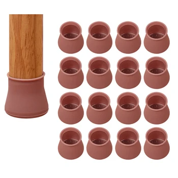 

16pcs Prevents Noise Feet Pads Table Chair Floor Round Silicone Caps Safety Furniture Leg Protector Scratch Proof Anti Slip Home