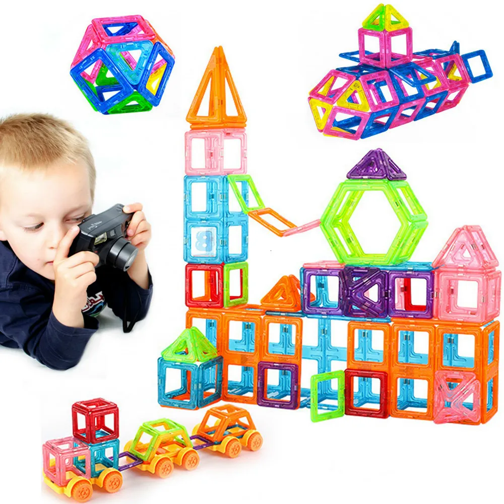 110 шт DIY Магнитный дизайнерский Строительный набор магнитные строительные блоки моделирование строительные игрушки для детей Подарки