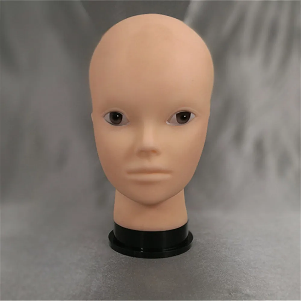 1 шт. лысый манекен голова с зажимом Женский манекен голова для парика делая манекен для шляп косметологический манекен голова для тренировки макияжа