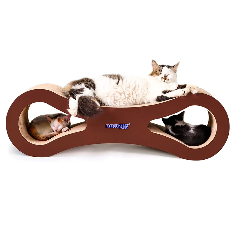 

Cool Multi-Size Cat Teaser Toy 8-Shaped Cat Scratching Corrugated Cardboard Claws Grinding Toy Cat Pet Supplies