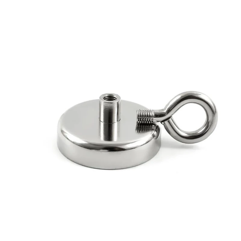 1PC Super Strong Neodymium Magnet Pot Fishing Salvage Magnets Neodymium Round Powerful Magnetic Hook Sea Fishing Magnet Searcher