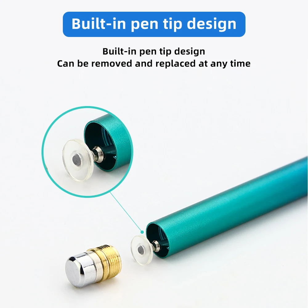 SEYNLI Magnetic Touch Screen Stylus Gradient Color Built-in Replaceable Suction Cup Pen Tip Transparent Disc Capacitive Pencil