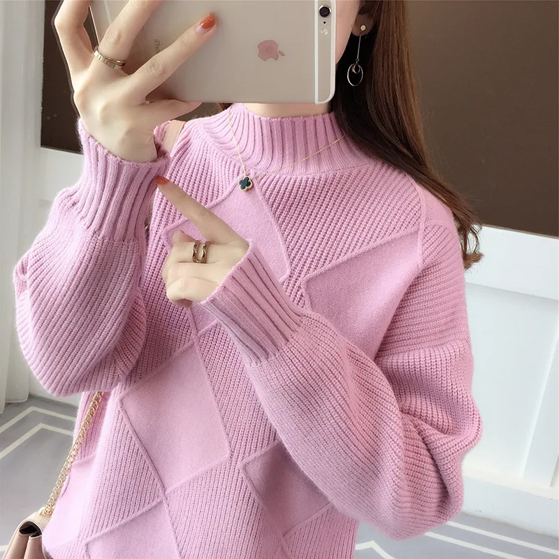 

Women Turtleneck Winter Sweater Women 2020 Long Sleeve Knitted Women Sweaters And Pullovers Female Jumper Tricot Tops