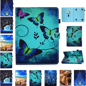 

Printed Stand Universal Case for Alcatel ONETOUCH ONE TOUCH Pixi 3/1T 10 8082/POP 4/A3 4G 10 10.1" Inch Tablet PU Leather Cover
