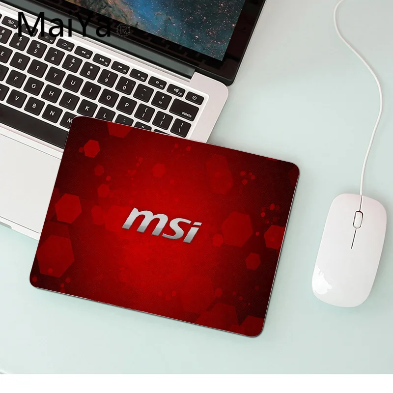 MaiYaCa НОВЫЕ ПОСТУПЛЕНИЯ персонализированные крутые модные MSI Нескользящие прочные компьютерные коврики размер для 18x22 см 25x29 см маленький коврик для мыши