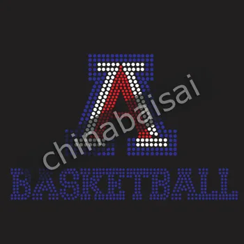 

The letters "A basketball" Rhinestone Transfer Motif Designs