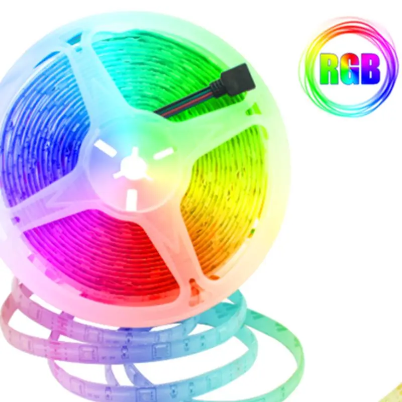 Светодиодная лента RGB 2835 декоративный USB SMD кабель гибкая для лампы с 3 кнопками