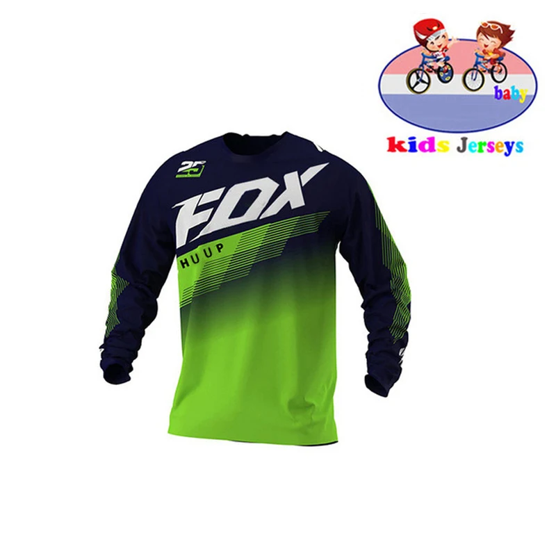 Camiseta de Motocross de secado rápido para niños, camiseta DH para bicicleta de montaña, ropa de motocicleta, camisetas huup fox MTB, novedad de 2021