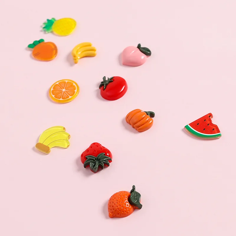 10pcs/bag High Quality Fruit Series Girl Jewelry Hairpin Accessories Bracelet DIY Acrylic Resin Hair Accessories T068