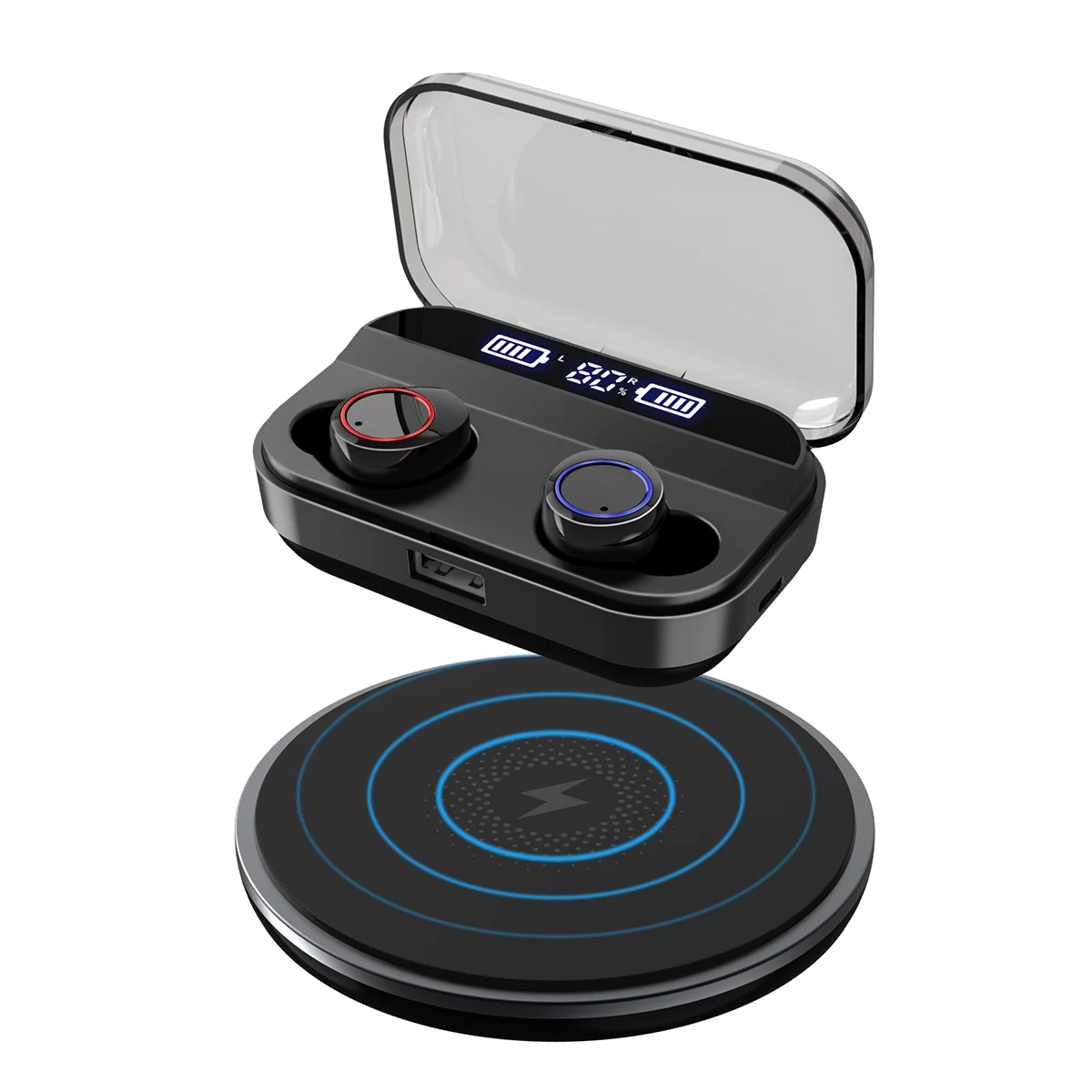 Беспроводная bluetooth-гарнитура X11 TWS 5,0 с сенсорным управлением дисплей питания с 3500 мАч мобильным питанием в ухо с зарядным отсеком