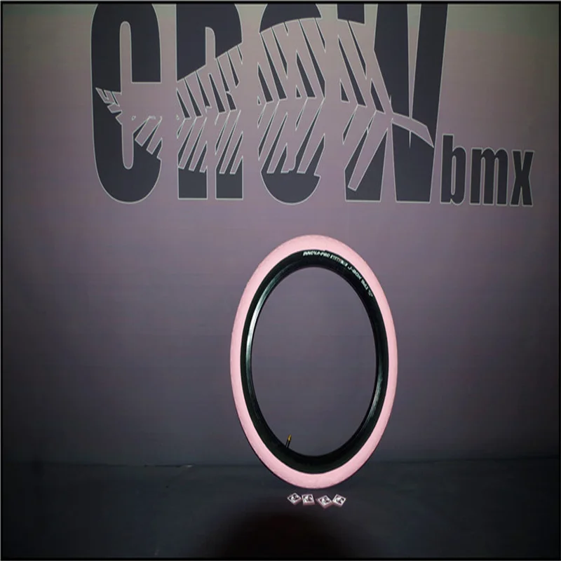 

BMX High Pressure Bicycle Tire, Lightweight, Pink, 20x2.2, 110Psi