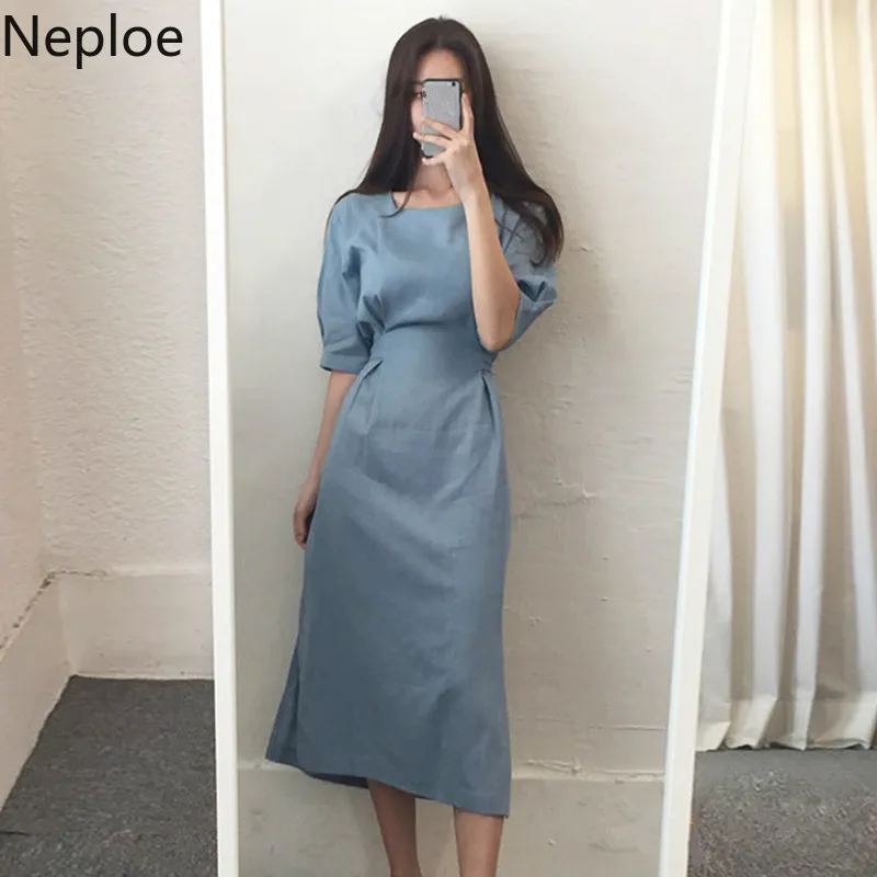 Платье Neploe женское с квадратным вырезом модное шикарное элегантное приталенное