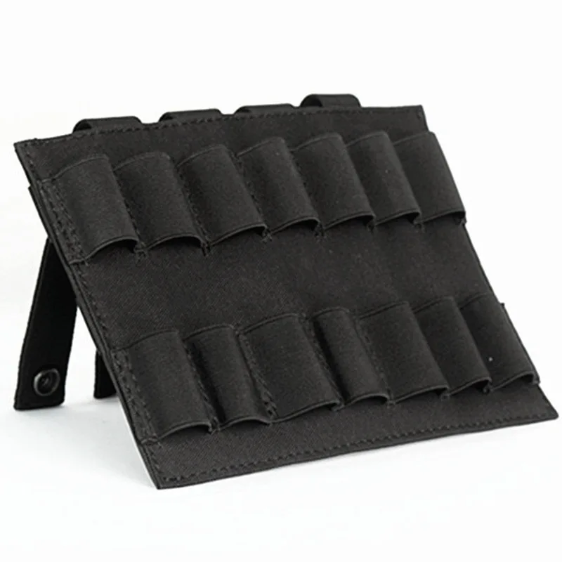 Black Molle Чехол для ружья 14 Круглый 12 GA Пистолет подсумок сумка для патронов для системы Molle тактический жилет - Цвет: Black