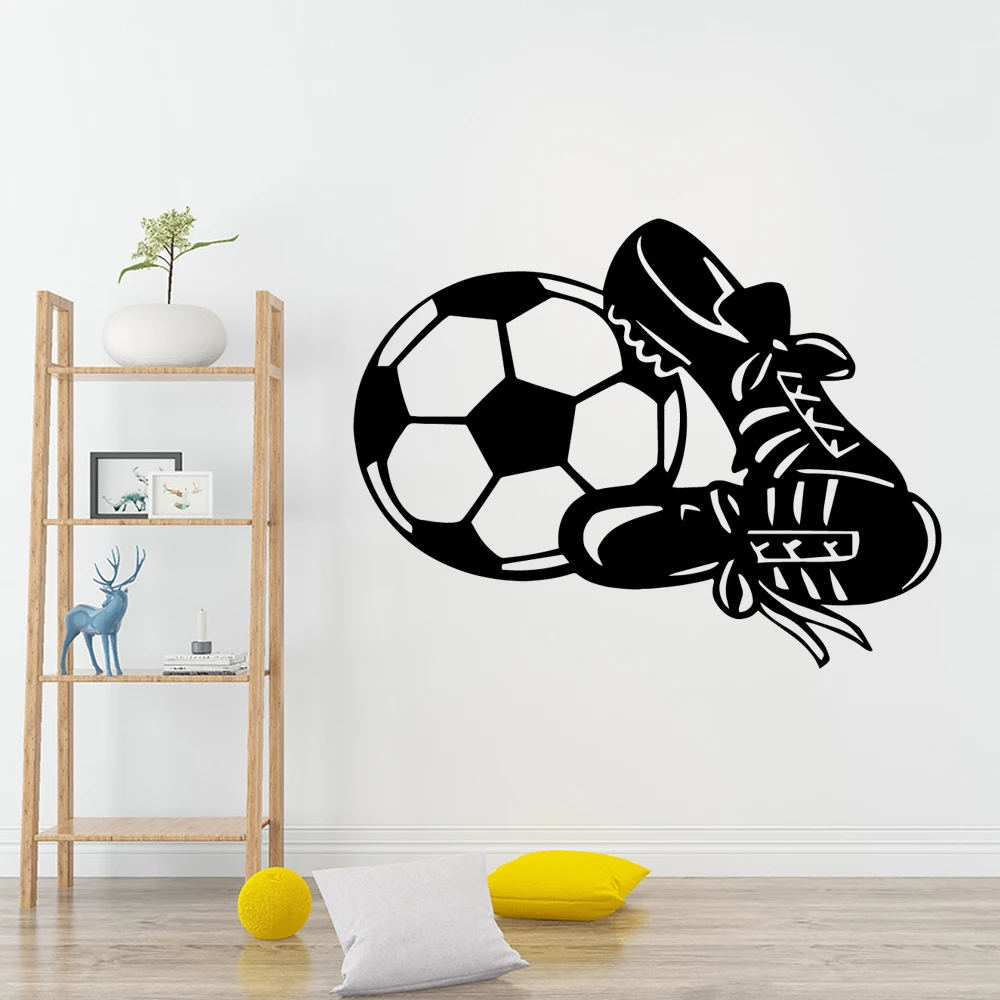 Дизайн футбол виниловые наклейки на стену художественная наклейка для гостиной Декор комнаты обои детская комната украшения художественные наклейки