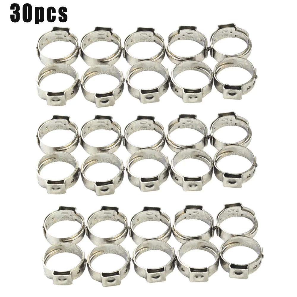 30 шт./компл. зажимы кольцо установки поставки круглый Нержавеющая сталь за 1/2 дюйма PEX трубопровода домашних декоративных корзинах тюльпан Pinch