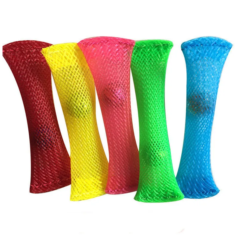 Sensory Toys Marbles Ball Autism ADHD Anxiety Therapy Toys EDC Stress Relief Hand Fidget Braided Mesh Easy Bend With Marble