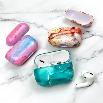 

Fashion Marble Pattern Earphone Case For Airpods 1 2 Pro Hard PC Case Cover Charging Box Shell For AirPods 1 2 3 Protective Cove