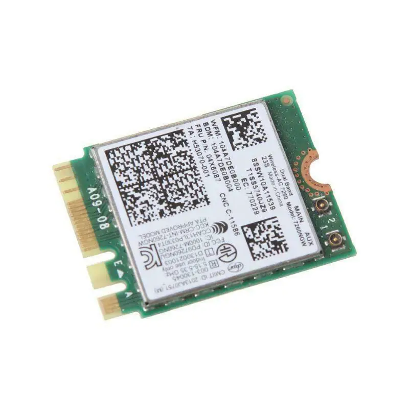 

Для 7260 7260NGW двухдиапазонный 2,4/5,0 ГГц 802.11ac подходит для Bluetooth 4,0 NGFF Wifi карта для IBM T440 T440S X240S Yoga y50