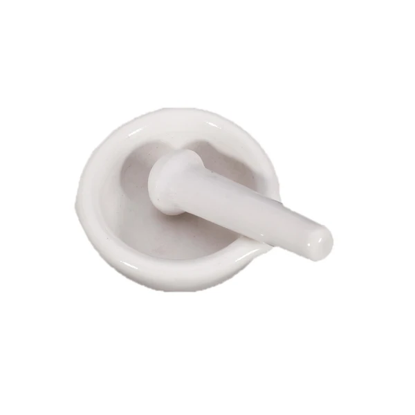 6ml Porcelain Mortar With Ceramics Pestle Mixing Grinding Bowl Set White