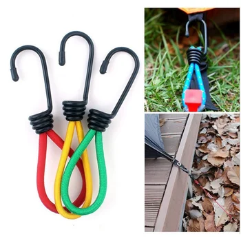 

15cm Camping Tent Hooks Durable Tent Elastic Rope Buckle Fixed Binding Strap Camping Accessories(Random Color)