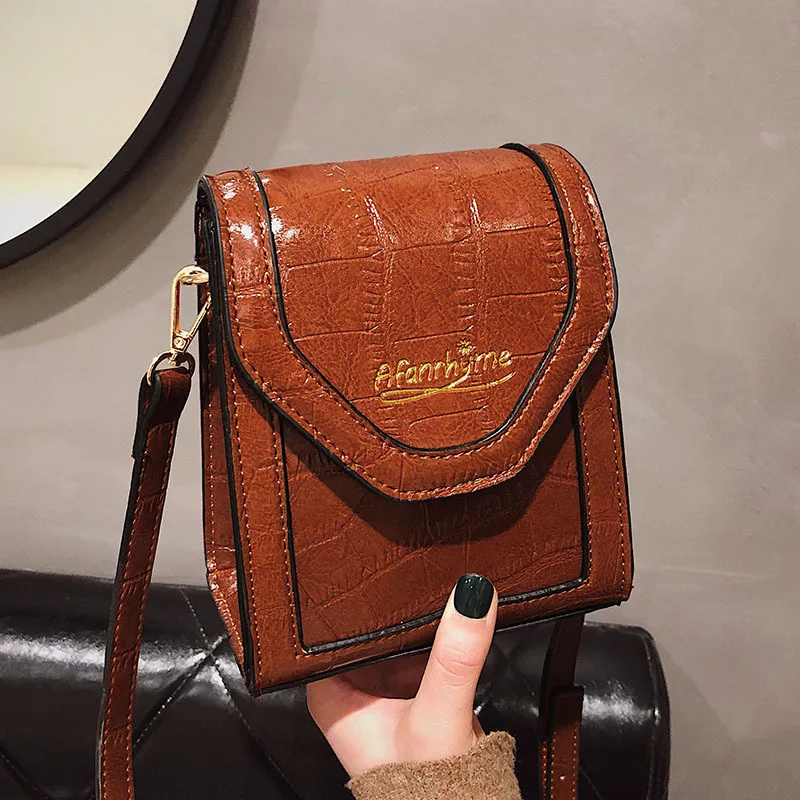 

Mobile Phone Bag Crocodile Pattern Bag Women's 2019 Autumn And Winter New Style Korean-style Simple Versatile Shoulder Bag Shoul