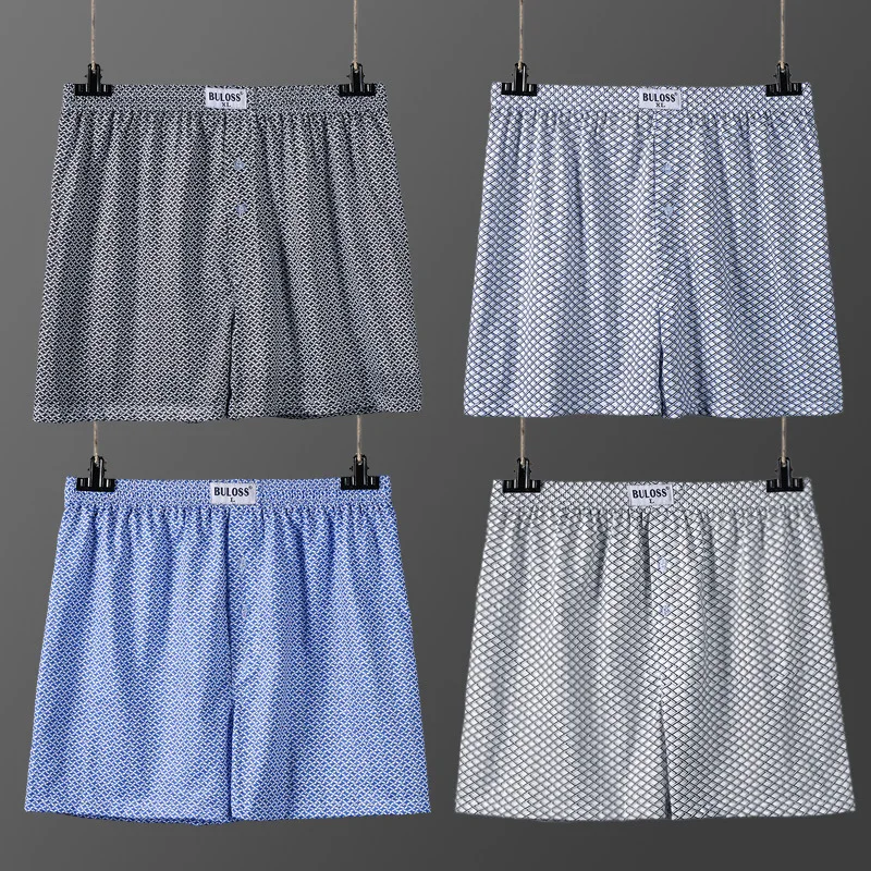 

Men's Underpants Boxers Breathable Pants Cool Loose Boxer Men Pure Cotton Man's Underwear Soft Boxershorts Men Underwear