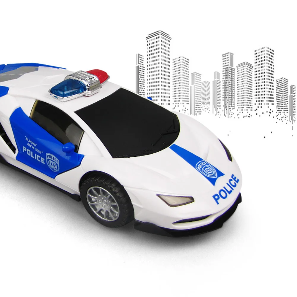 Электрический 360 Вращающийся полицейский автомобиль с светодиодный музыкальным обучением детская игрушка в подарок