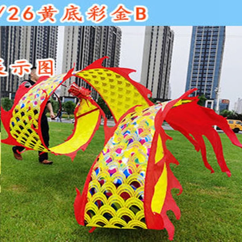 

Colorful Adult 8M Dragon Dance Costume Outdoor Sports Square Ribbon Halloween Party Carnival Funny Toys Group Activities Prop