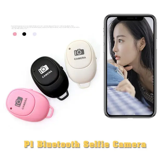 Mini Bluetooth Remote Control Button Wireless Controller Self-Timer Camera Bluetooth Devices Devices Electronics Smart Home cb5feb1b7314637725a2e7: Black|Pink|White
