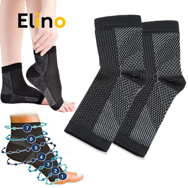 Компрессионные носки для женщин и мужчин спортивные дышащие защиты лодыжки облегчения боли в ступнях улицы