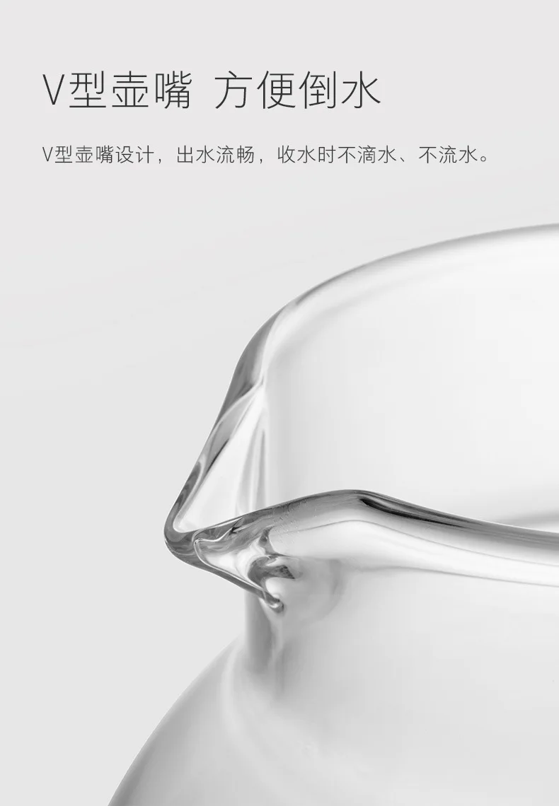 Cold Water Pot Transparent Glass Pitcher High-temperature Resistant Explosion-Proof Household liang shui bei Cold Water