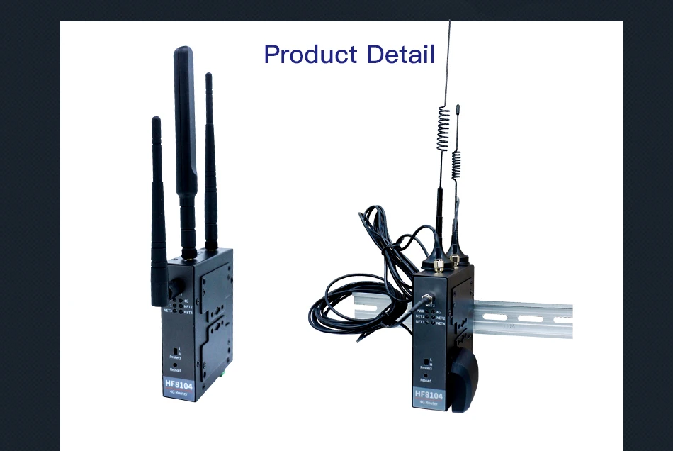 HF8104 RJ45 4G Роутер Ethernet WiFi к серверному устройству 4G 3g GPRS 4 порта для системы Linux промышленный беспроводной маршрутизатор