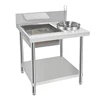 WK-800 Breading Table Commercial Stainless Steel Breading Table Fried Chicken Breading Machine Burger Shop Equipment 1