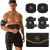 Rechargeable Abdominal Trainer Belt Vibration Smart Fitness Body Slimming Belt Waist Belly Arm Leg Muscle Massage Workout Gym