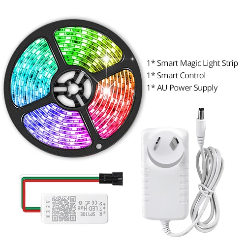 Светодиодный светильник с 12 В, черное приложение, Bluetooth, управление, цвет RGB, открытый, водонепроницаемый, 1 м, 2 м, 3M, 4M, 5 м, пульт дистанционного управления, ТВ, фоновый светильник, ing - Испускаемый цвет: Package A