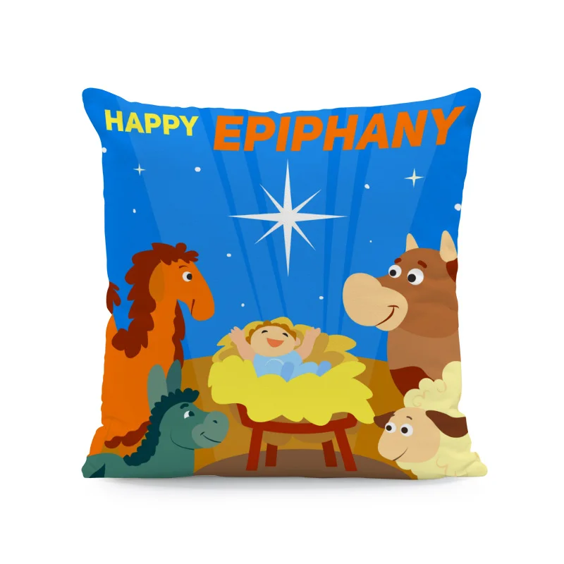 Мультяшный испанский Los Reyes Magos чехол для подушки в подарок золотой специи медицина диванная декоративная наволочка для подушки персиковая кашемировая подушка для отдыха - Цвет: 18
